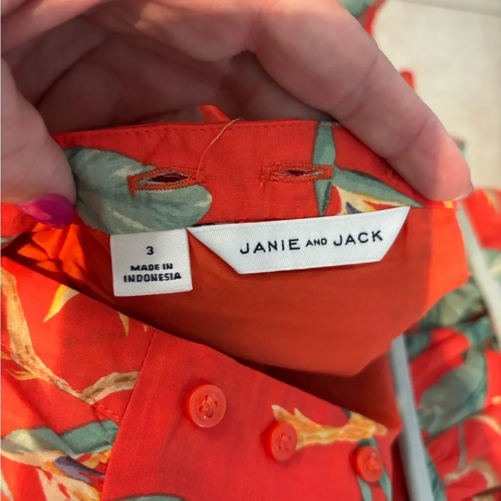 Janie and Jack Vibrant Monkey Tropical Dress - Picture 3 of 7